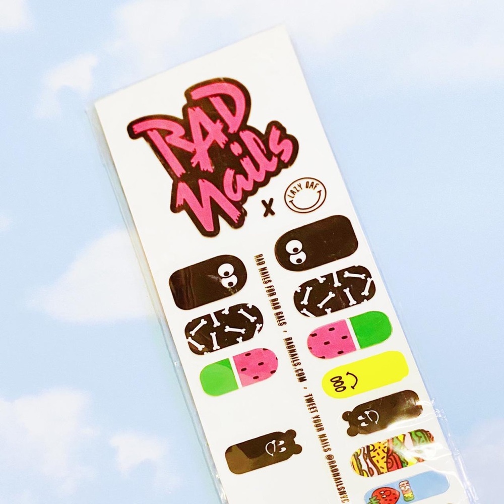 Lazy Oaf x Rad Nails Bear Eyes Watermelon Etc Nail Stickers